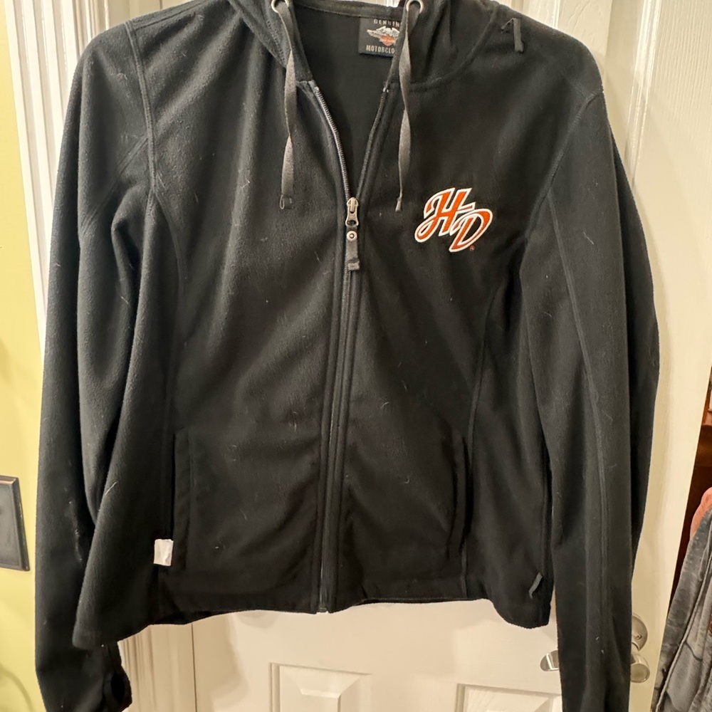 Harley Davidson Black Zip-Up Hoodie